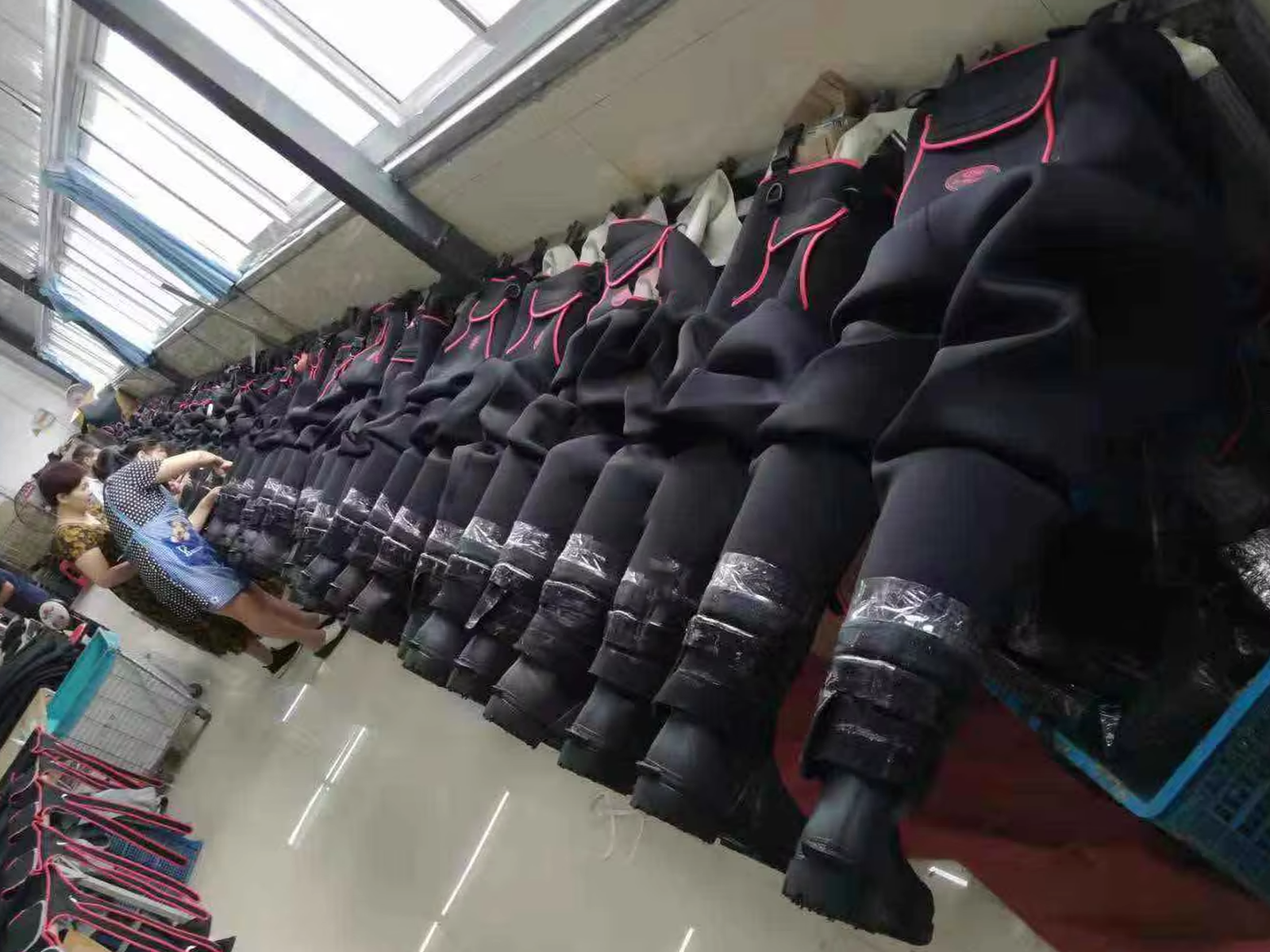 Modern production line with advanced machinery