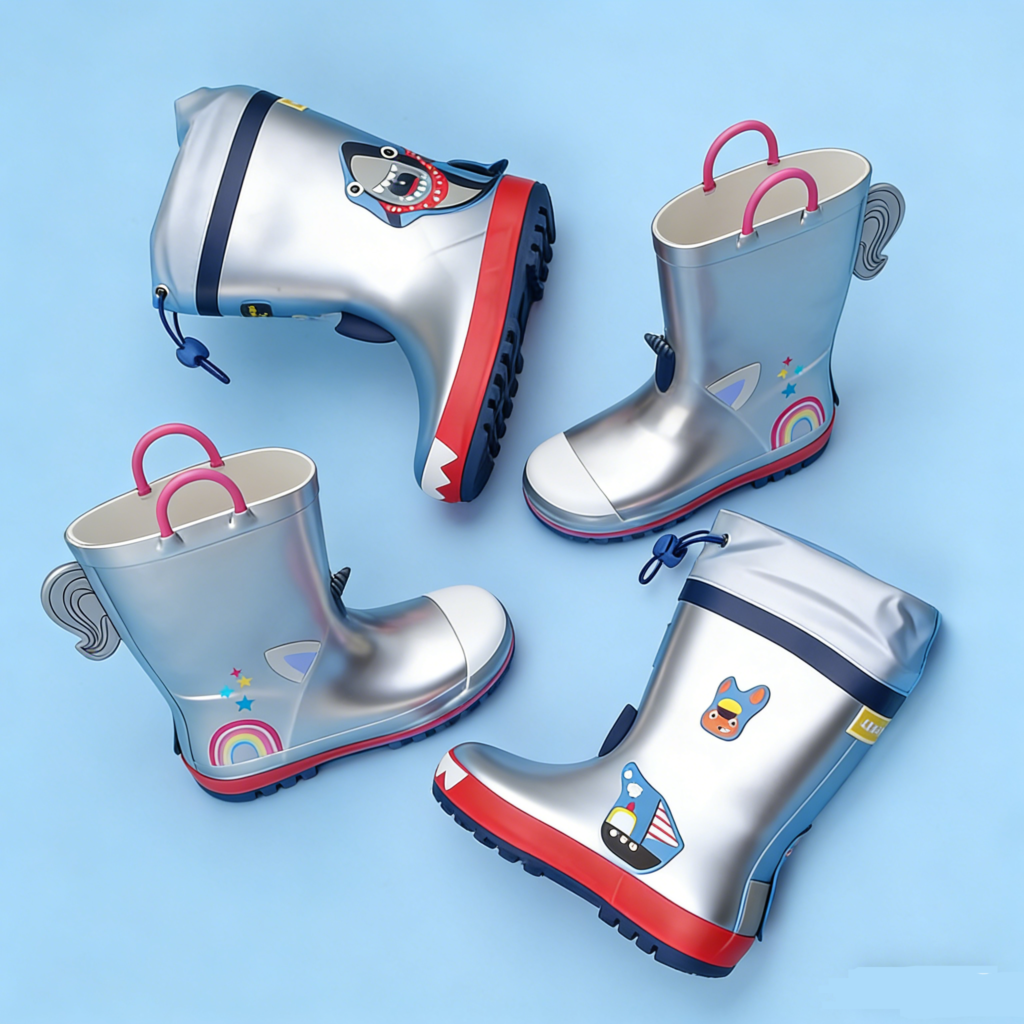 3D Pattern Printing Rubber Rain Boot